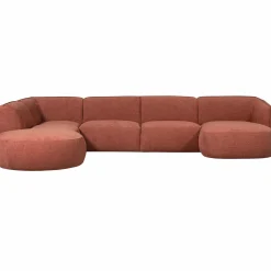 Polly bank u-vorm links roze - Loft24.nl