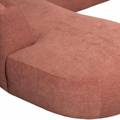 Polly bank u-vorm links roze - Loft24.nl