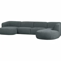 Polly bank u-vorm rechts blauw/groen - Loft24.nl