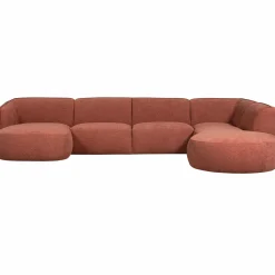 Polly bank u-vorm rechts roze - Loft24.nl