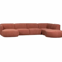 Polly bank u-vorm rechts roze - Loft24.nl