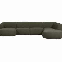 Polly bank u-vorm rechts warm groen - Loft24.nl