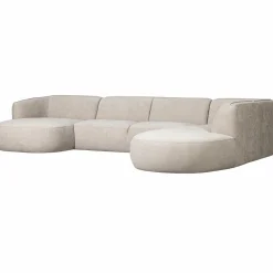 Polly bank u-vorm rechts zand - Loft24.nl