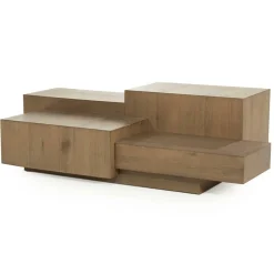 Rechte Salontafel Quinten - bruin 140 x 75 cm - Loft24.nl