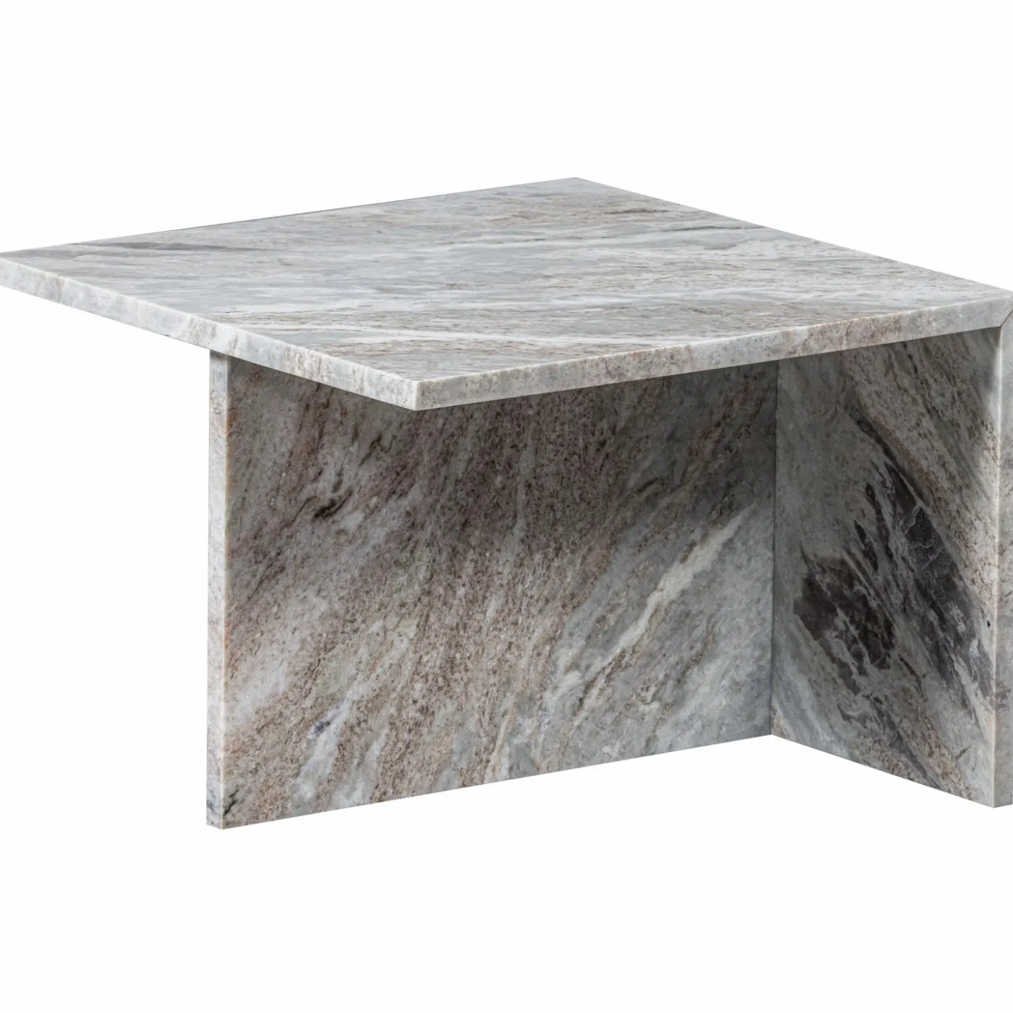 Rechthoekige Bijzettafel Xhail Marmer 50 x 50cm - Loft24.nl