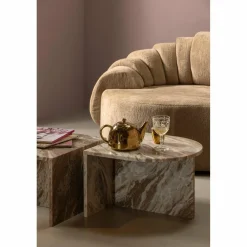 Rechthoekige Bijzettafel Xhail Marmer 50 x 50cm - Loft24.nl