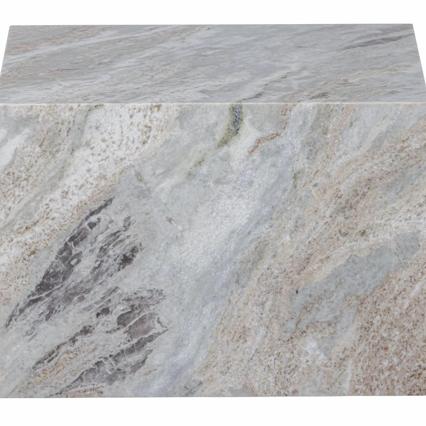 Rechthoekige Bijzettafel Xhail Marmer 50 x 50cm - Loft24.nl