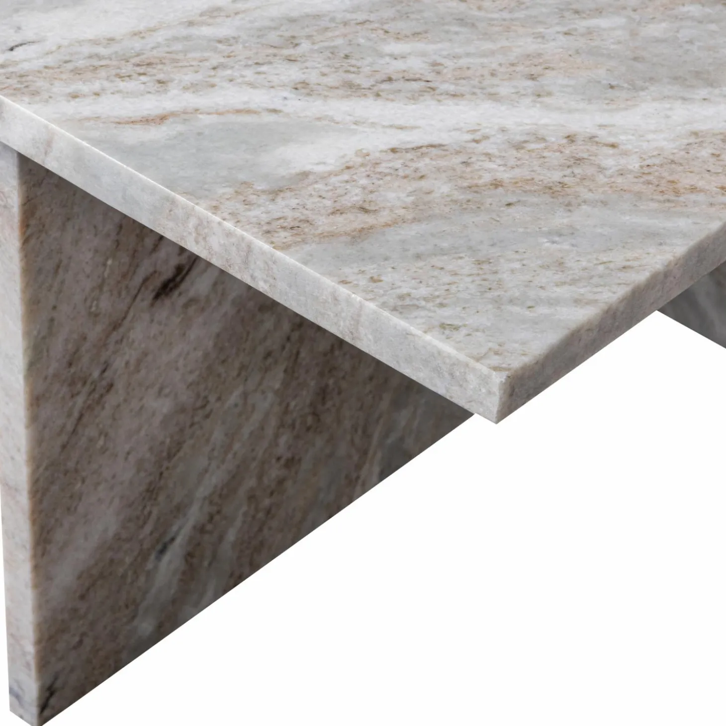 Rechthoekige Bijzettafel Xhail Marmer 50 x 50cm - Loft24.nl