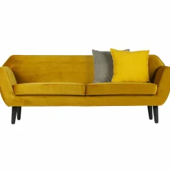 Rocco sofa 187 cm fluweel oker - Loft24.nl