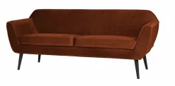 Rocco sofa 187 cm fluweel roest - Loft24.nl
