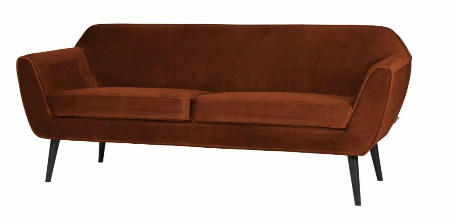 Rocco sofa 187 cm fluweel roest - Loft24.nl