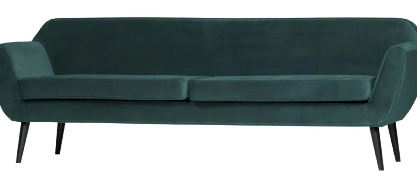 Rocco xl sofa 230 cm fluweel teal - Loft24.nl