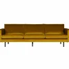 Rodeo bank 3-zits velvet oker - Loft24.nl