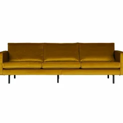 Rodeo bank 3-zits velvet oker - Loft24.nl