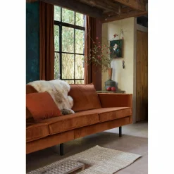 Rodeo bank 3-zits velvet roest - Loft24.nl