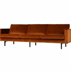 Rodeo bank 3-zits velvet roest - Loft24.nl
