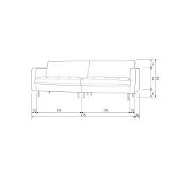 Rodeo classic bank 3-zits army - Loft24.nl