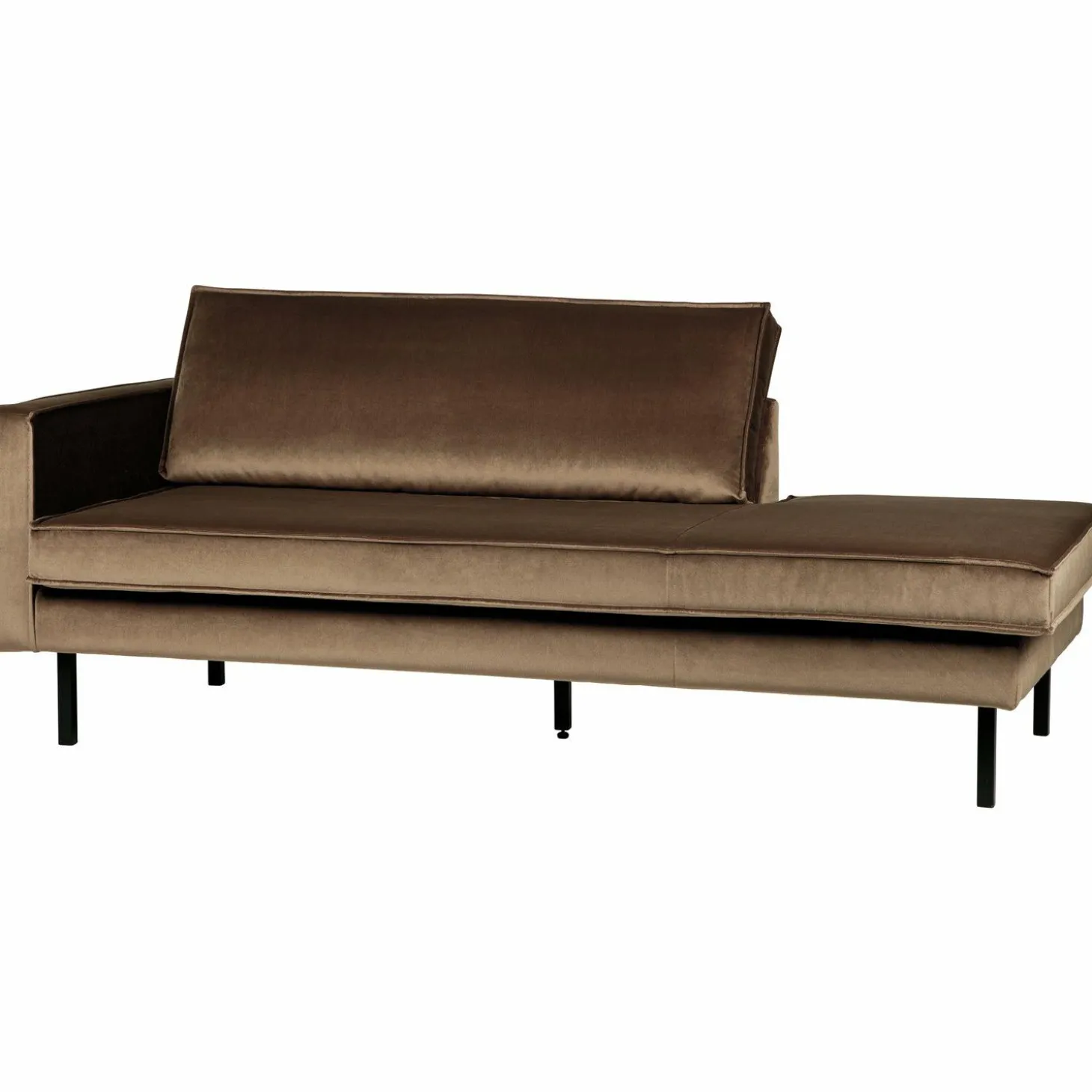 Rodeo daybed left velvet taupe - Loft24.nl