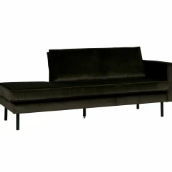 Rodeo daybed right velvet dark green hunter - Loft24.nl
