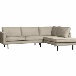 Rodeo hoekbank rechts structure velvet wheatfield - Loft24.nl