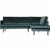 Rodeo hoekbank rechts velvet teal - Loft24.nl