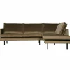 Rodeo hoekbank rechts velvet taupe - Loft24.nl
