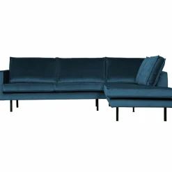 Rodeo hoekbank rechts velvet blue - Loft24.nl