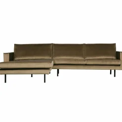 Rodeo Loungebank links velvet taupe - Loft24.nl