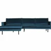 Rodeo Loungebank links velvet blue - Loft24.nl