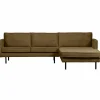 Rodeo Loungebank rechts structure velvet brass - Loft24.nl