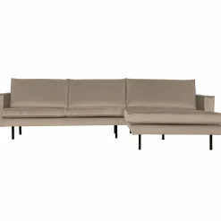 Rodeo Loungebank rechts velvet khaki - Loft24.nl