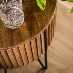 Rond Nachtkastje Tweak Mangohout - 40 cm - Loft24.nl