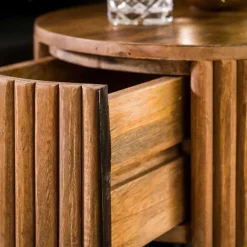 Rond Nachtkastje Tweak Mangohout - 40 cm - Loft24.nl