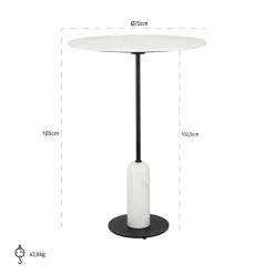 Ronde Bartafel Jagger Marmer - Ø75 cm - Loft24.nl