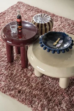 Ronde Bijzettafel Balloon 43cm - Burgundy - Loft24.nl