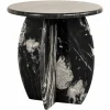 Ronde Bijzettafel Bancroft Marmer Ø50 cm - Zwart - Loft24.nl