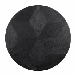 Ronde Bijzettafel Blax Eiken Ø58 cm - Zwart - Loft24.nl