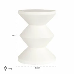 Ronde Bijzettafel Bloomstone Ø35 cm - Wit - Loft24.nl