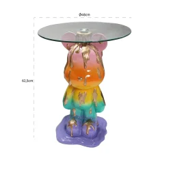 Ronde Bijzettafel Ebba Glas - Ø48 cm - Loft24.nl
