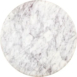 Ronde Bijzettafel Holmes Marmer Ø50 cm - Wit - Loft24.nl