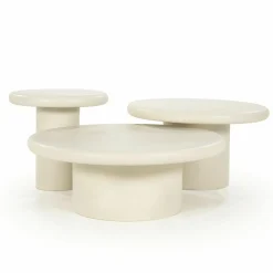 Ronde Bijzettafel Jade Magnesium oxide - 66 cm - Loft24.nl