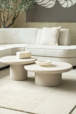 Ronde Bijzettafel Jade Magnesium oxide - 66 cm - Loft24.nl