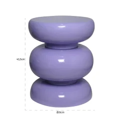 Ronde Bijzettafel Jari Ø35 cm - Paars - Loft24.nl