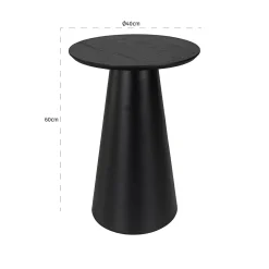 Ronde Bijzettafel Jazz Ø40 cm - Zwart - Loft24.nl