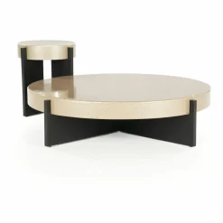 Ronde Bijzettafel Juliet 40cm - Beige - Loft24.nl