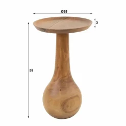 Ronde Bijzettafel Kiara Acaciahout - 35cm - Loft24.nl