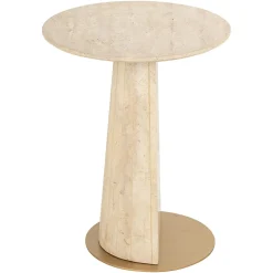 Ronde Bijzettafel Kibo Marmer Ø45 cm - Loft24.nl