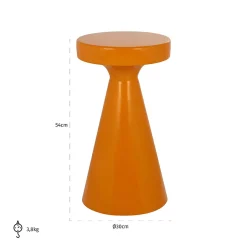 Ronde Bijzettafel Kimble 53 cm hoog - Oranje - Loft24.nl