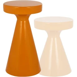 Ronde Bijzettafel Kimble 53 cm hoog - Oranje - Loft24.nl