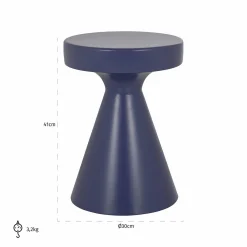 Ronde Bijzettafel Kimble 41 cm hoog - Paars - Loft24.nl